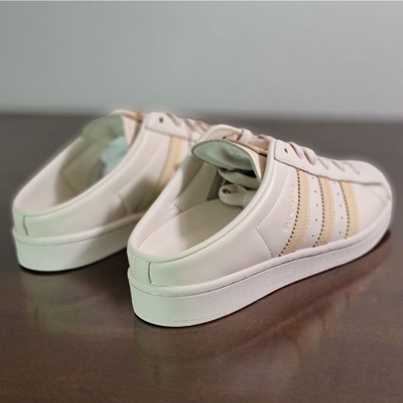 Adidas Originals London Superstar Mule Beige Pink Leather Shoes Sneakers G58357 - Picture 8 of 11